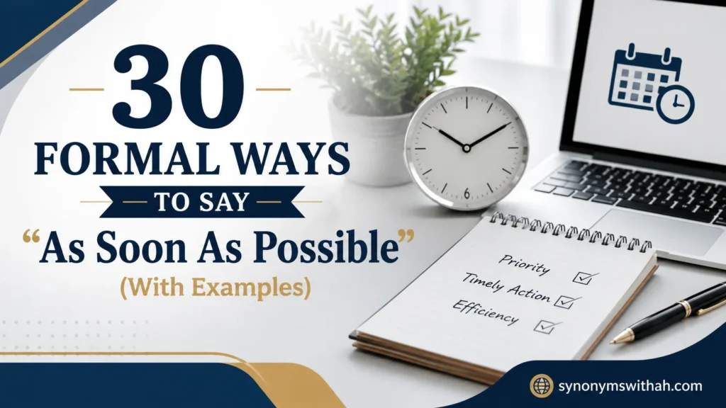 Formal Ways to Say “As Soon As Possible”