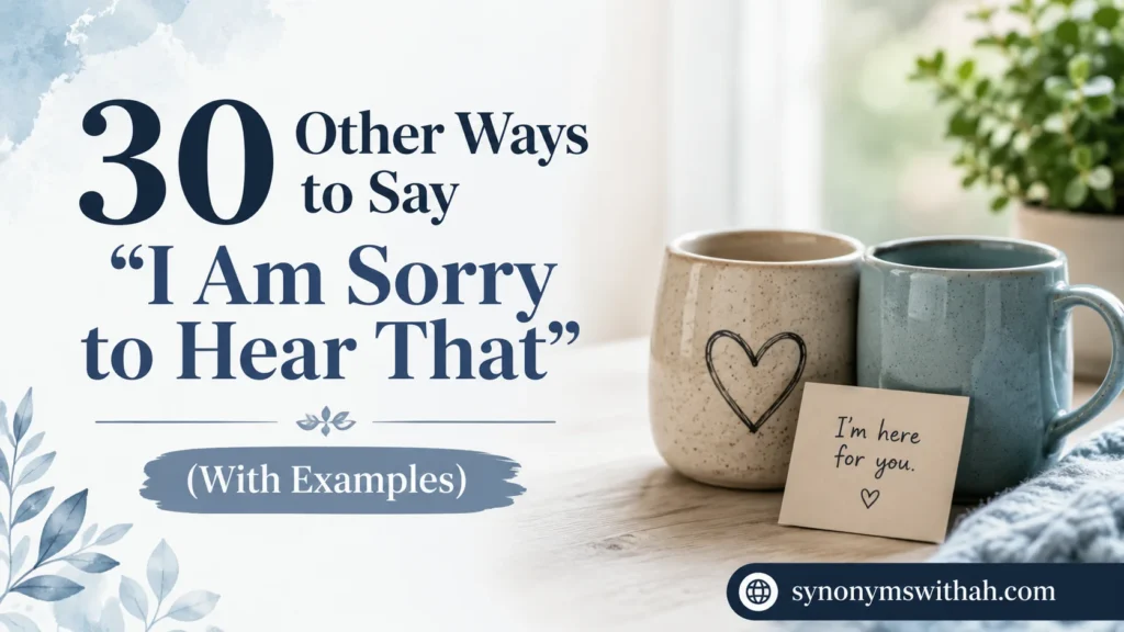 Other Ways to Say “I Am Sorry to Hear That”