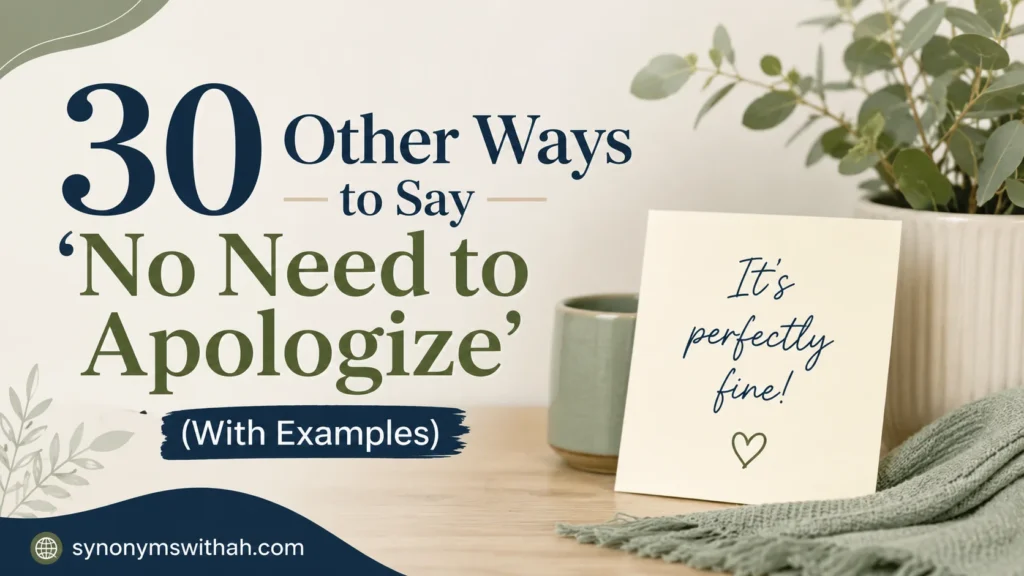 Other Ways to Say ‘No Need to Apologize’