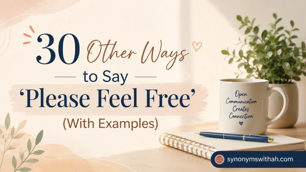 Other Ways to Say “Please Feel Free”