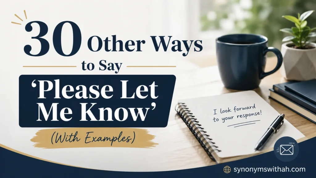 Other Ways to Say ‘Please Let Me Know’