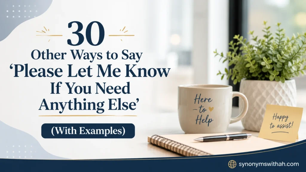 Other Ways to Say ‘Please Let Me Know If You Need Anything Else’