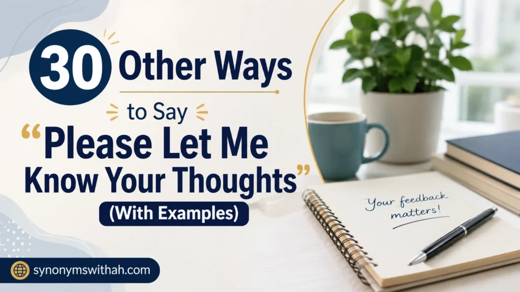 Other Ways to Say “Please Let Me Know Your Thoughts”