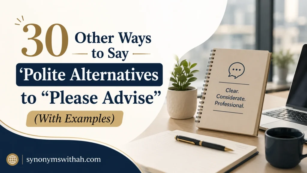 Other Ways to Say ‘Polite Alternatives to “Please Advise”