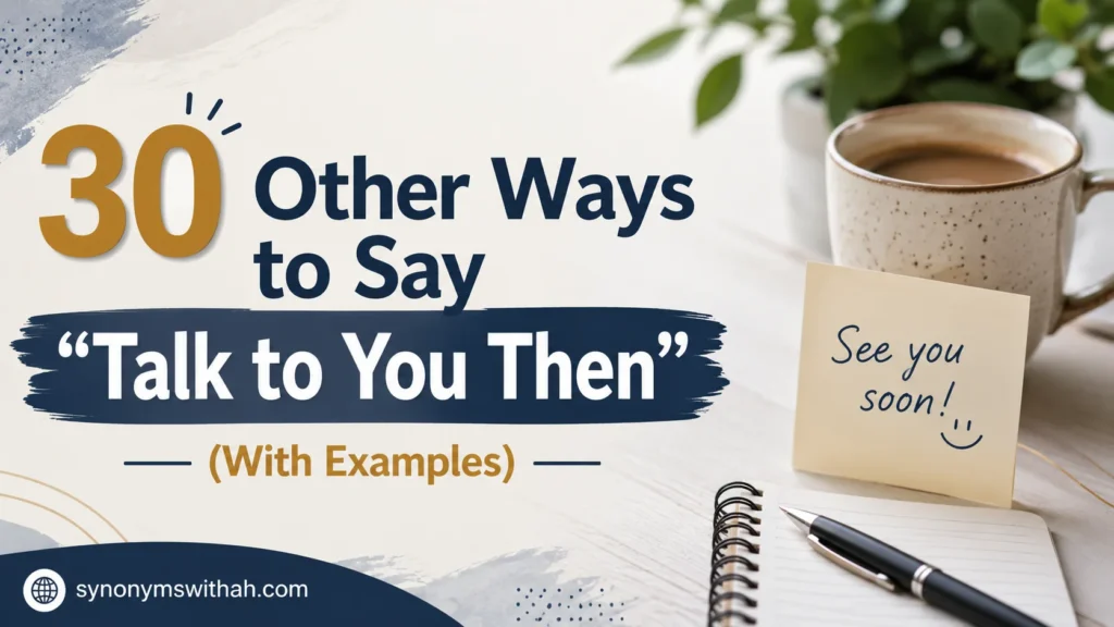 Other Ways to Say “Talk to You Then”
