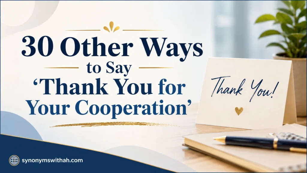 Other Ways to Say ‘Thank You for Your Cooperation’
