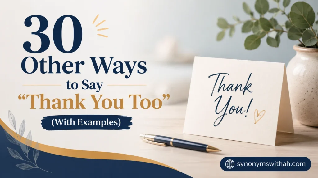 Other Ways to Say “Thank You Too”
