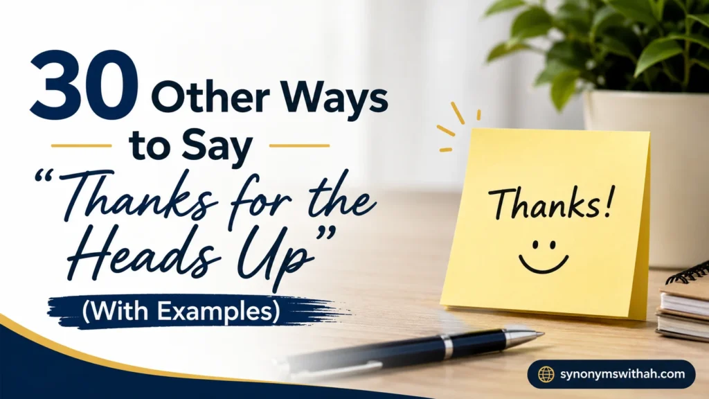 Other Ways to Say “Thanks for the Heads Up”