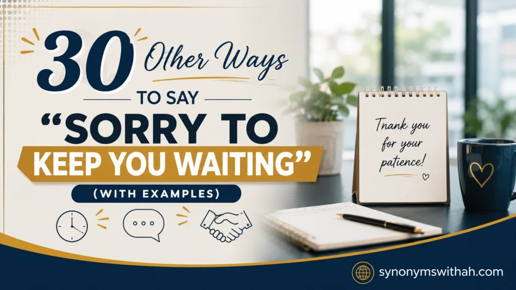 Other Ways to Say “Sorry to Keep You Waiting”