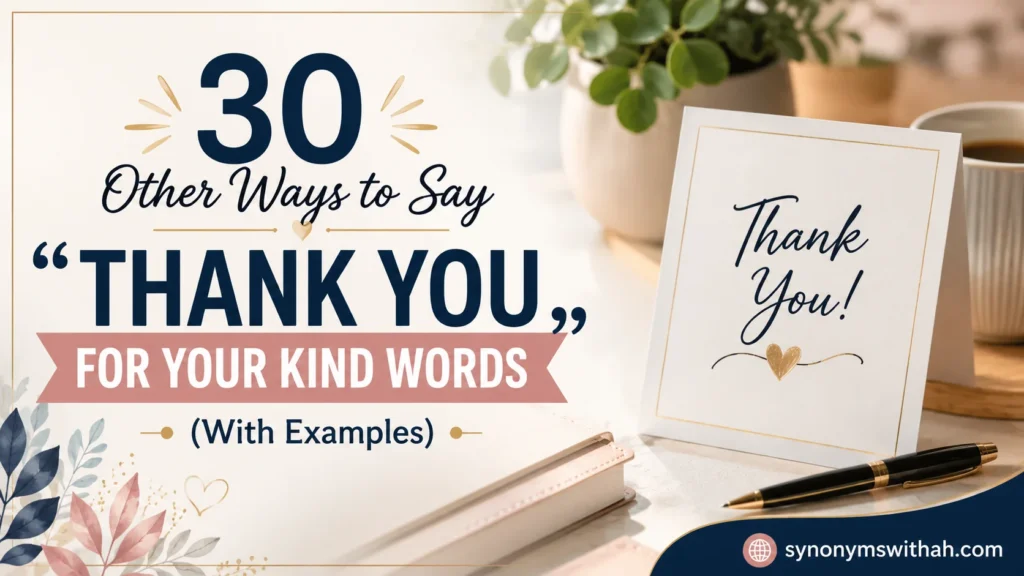 Other Ways to Say "Thank You for Your Kind Words"