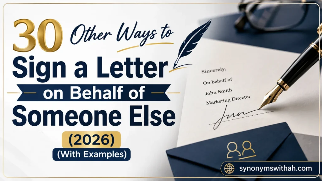 “Other Ways to Sign a Letter on Behalf of Someone Else”