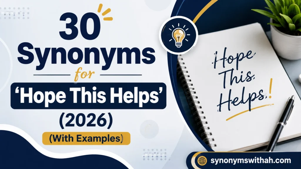 Synonyms for 'Hope This Helps'