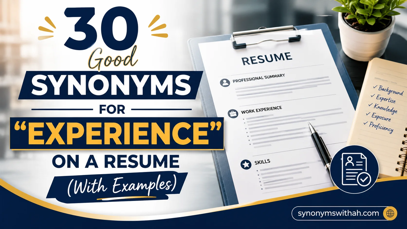 Good Synonyms for “Experience” on a Resume