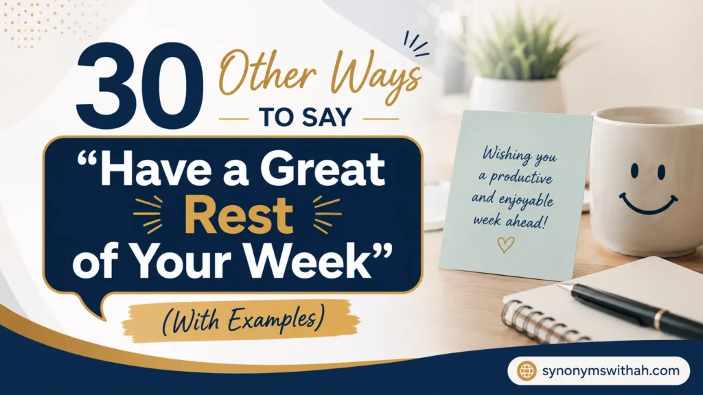 Other Ways to Say “Have a Great Rest of Your Week”
