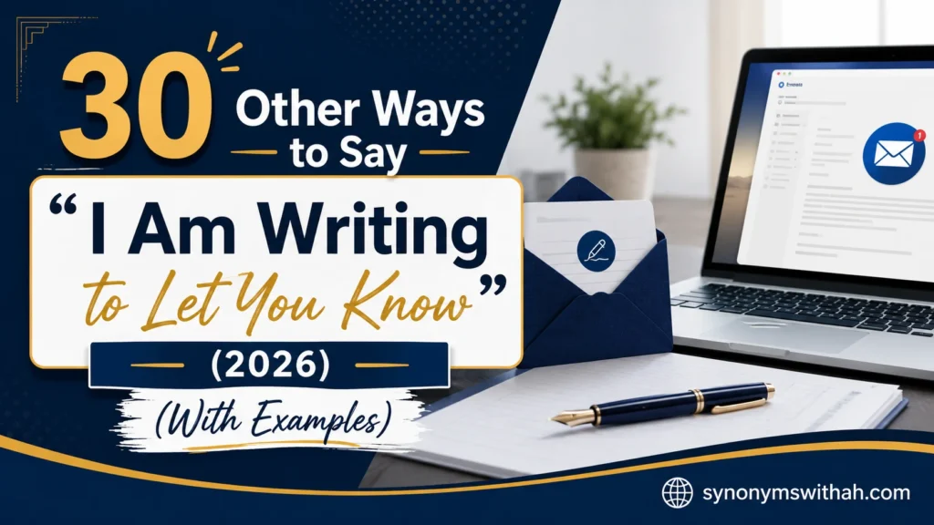 Other Ways to Say “I Am Writing to Let You Know”