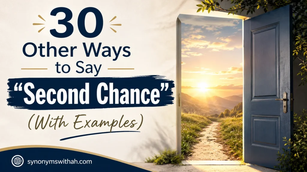Other Ways to Say "Second Chance"