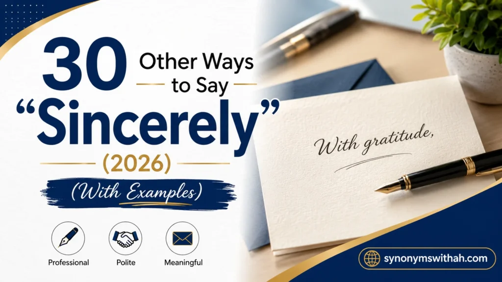 Other Ways to Say “Sincerely”