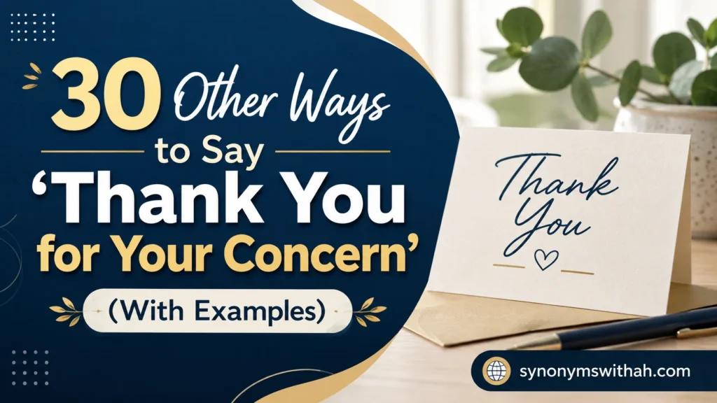 Other Ways to Say ‘Thank You for Your Concern’”