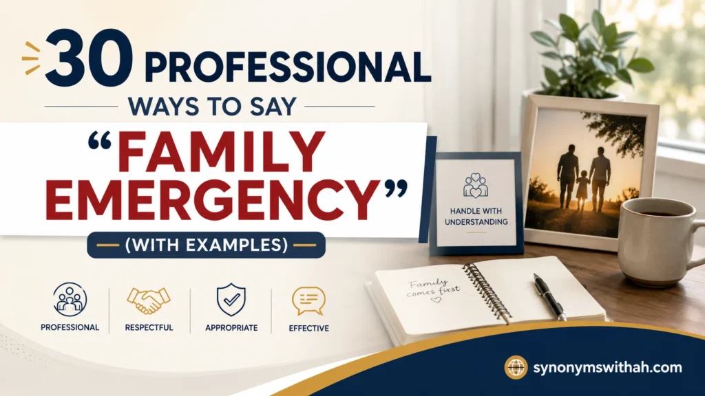 Professional Ways to Say “Family Emergency”